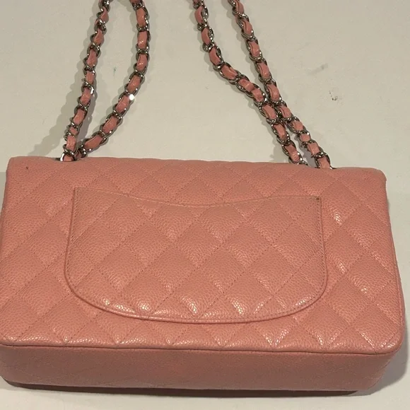 Chanel Pink Quilted Leather Chain Bag - Picture 11 of 16
